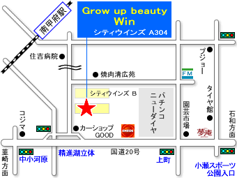 Grow up beauty Win（グローアップビューティーウィン）の地図