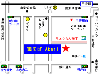 鶏そば Akariの地図